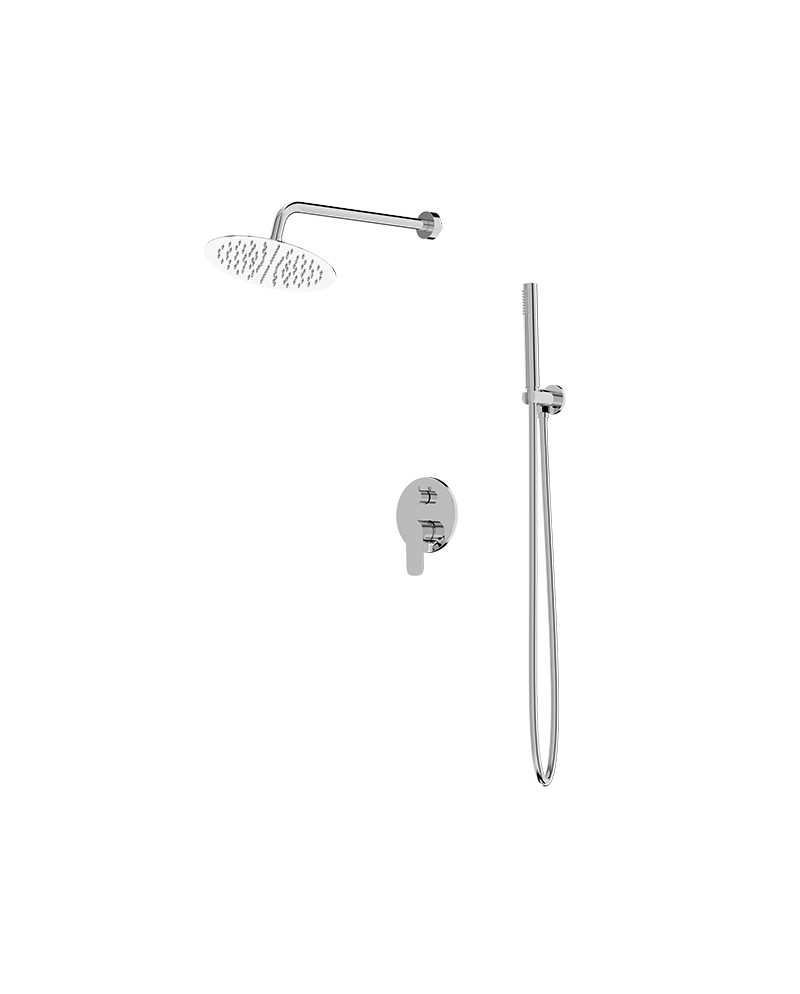 LaVita SPARK Concealed Wall-mounted Rainshower SET / Silver - Chrome LaVita SPARK Concealed Wall-mounted Rainshower SET / Silver - Chrome