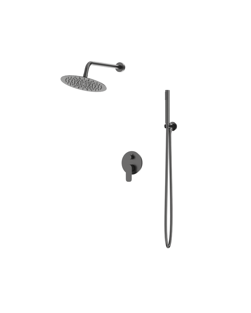 LaVita SPARK Concealed Wall-mounted Rainshower SET / GunMetal LaVita SPARK Concealed Wall-mounted Rainshower SET / GunMetal