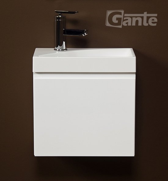Cler White/Black Vanity Unit with White Basin Cler White/Black Vanity Unit with White Basin