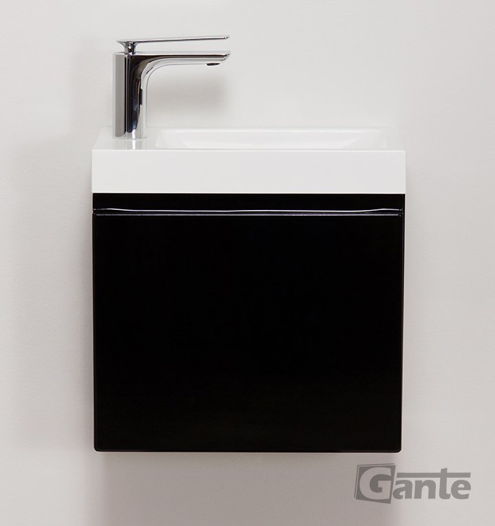 Cler White/Black Vanity Unit with White Basin Cler White/Black Vanity Unit with White Basin