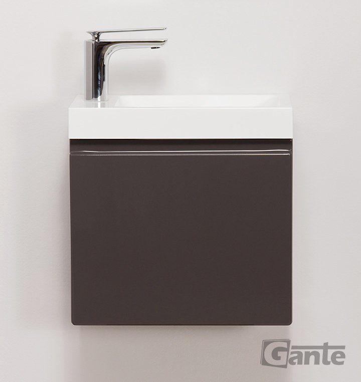 Cler White/Black Vanity Unit with White Basin Cler White/Black Vanity Unit with White Basin