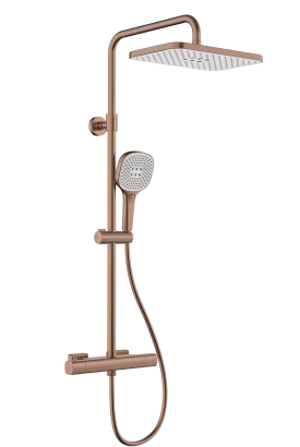 KFA Malaga Wall-mounted Rainshower SET with Thermostatic Shower Mixer Colour Variations