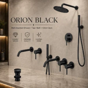 Orion Wall-mounted Chrome -Shower/Tap  + Click-Clack