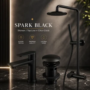 Spark Black -Shower/Tap Low  + Click-Clack