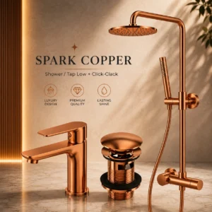 Spark Copper -Shower/Tap Low  + Click-Clack