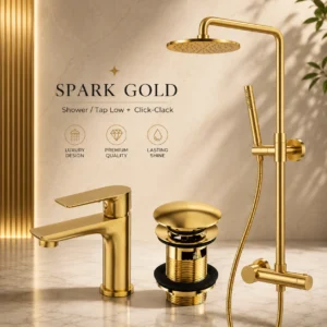 Spark Gold -Shower/Tap Low + Click-Clack