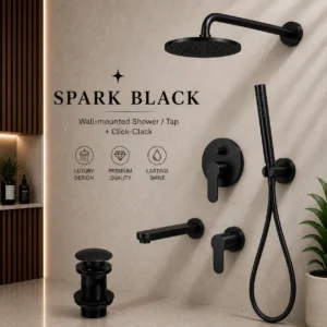 Spark Wall-mounted Copper -Shower/Tap  + Click-Clack
