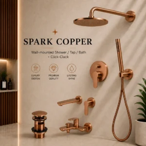 Spark Wall-mounted Copper- Shower/Tap/Bath  + Click-Clack