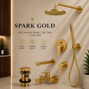 Spark Wall-mounted Copper- Shower/Tap/Bath  + Click-Clack