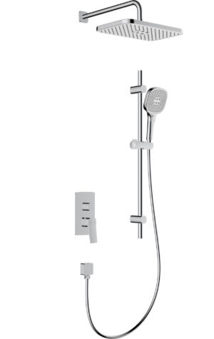 MALAGA | Thermostatic Concealed Shower Set with Sliding Rail – Chrome